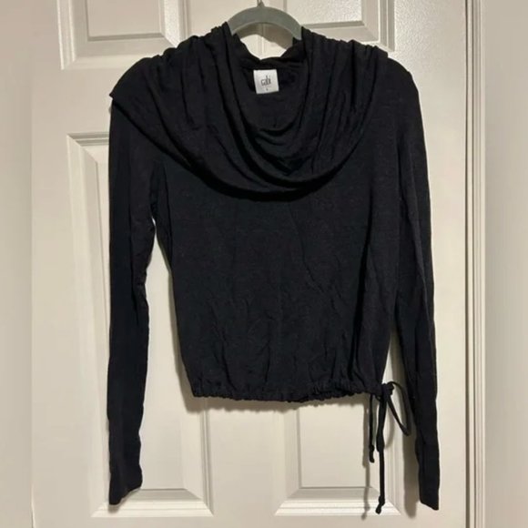 CAbi Recess Topper 3231 Cowl Hoodie Pullover Charcoal Gray Size Small - Picture 2 of 5